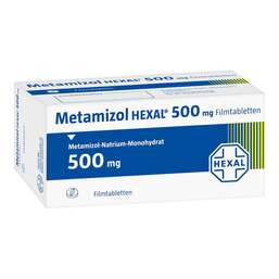 Abbildung: Metamizol Hexal 500 mg Filmtabletten 20 St, Filmtabletten PZN 00651306