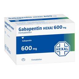 Abbildung: Gabapentin Hexal 600 mg Filmtabletten 100 St, Filmtabletten PZN 00651447