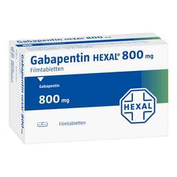 Abbildung: Gabapentin Hexal 800 mg Filmtabletten 50 St, Filmtabletten PZN 00651476