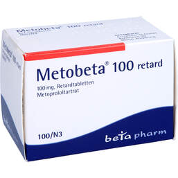 Abbildung: Metobeta 100 retard Tabletten 100 St, Retard-Tabletten PZN 00660268