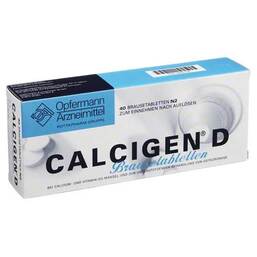 Abbildung: Calcigen D 600 mg / 400 I.E. Brausetabletten 40 St, Brausetabletten PZN 00662178