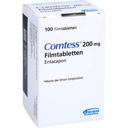 Abbildung: Comtess 200 mg Filmtabletten 100 St, Filmtabletten PZN 00671958