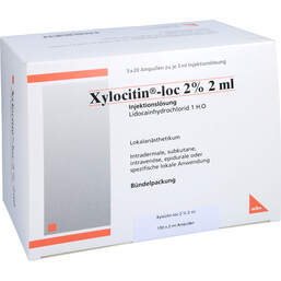 Abbildung: Xylocitin Loc 2% 2 ml Ampullen 100X2 ml, Injektionslösung PZN 00676430