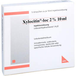 Abbildung: Xylocitin Loc 2% 10 ml Ampullen 5X10 ml, Injektionslösung PZN 00676476