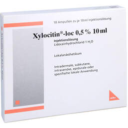 Abbildung: Xylocitin Loc 0,5% 10 ml Ampullen 10X10 ml, Injektionslösung PZN 00676507
