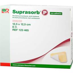 Abbildung: Suprasorb P PU-Schaumv.12,5x12,5cm nicht klebend 8 St, Verband PZN 00678297