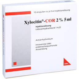 Abbildung: Xylocitin Cor 2% 5 ml Ampullen 10X5 ml, Injektionslösung PZN 00679658