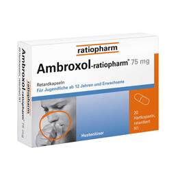 Abbildung: Ambroxol ratiopharm 75 mg Hustenlöser Retardkapseln 20 St, Retard-Kapseln PZN 00680934