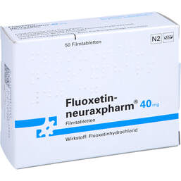 Abbildung: Fluoxetin neuraxpharm 40 mg Filmtabletten 50 St, Filmtabletten PZN 00681046