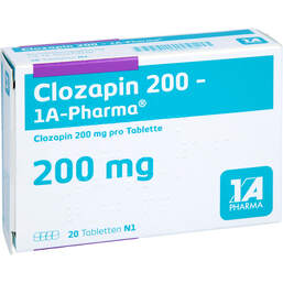 Abbildung: Clozapin 200 1A Pharma Tabletten 20 St, Tabletten PZN 00682749