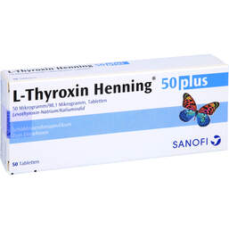 Abbildung: L-Thyroxin 50 Henning Plus Tabletten 50 St, Tabletten PZN 00697923