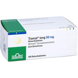 Abbildung: Tramal long 50 mg Retardtabletten 100 St, Retard-Tabletten PZN 00698383