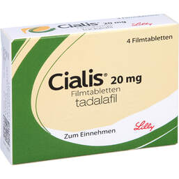 Abbildung: Cialis 20 mg Filmtabletten 4 St, Filmtabletten PZN 00698816