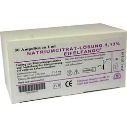 Abbildung: Natrium citricum 3,13% Ampullen 50X1 ml, Ampullen PZN 00702707