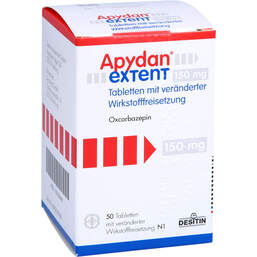 Abbildung: Apydan extent 150 mg Tabletten mit veränd.Wirkstofffrei 50 St, Tablette mit veränderter Wirkstofffreisetzung PZN 00705640