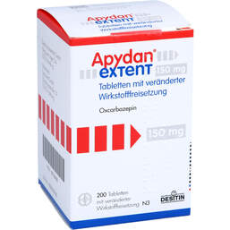Abbildung: Apydan extent 150 mg Tabletten mit veränd.Wirkstofffrei 200 St, Tablette mit veränderter Wirkstofffreisetzung PZN 00705692