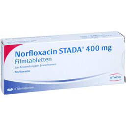 Abbildung: Norfloxacin STADA 400 mg Filmtabletten 6 St, Filmtabletten PZN 00706929