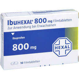 Abbildung: Ibuhexal 800 Filmtabletten 10 St, Filmtabletten PZN 00709017