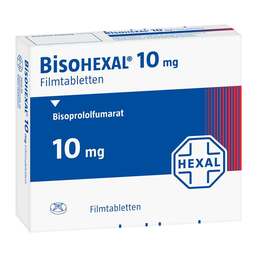Abbildung: Bisohexal 10 mg Filmtabletten 50 St, Filmtabletten PZN 00712930
