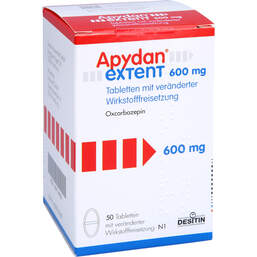 Abbildung: Apydan extent 600 mg Tabletten mit veränd.Wirkstofffrei 50 St, Tablette mit veränderter Wirkstofffreisetzung PZN 00714426