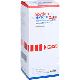 Abbildung: Apydan extent 600 mg Tabletten mit veränd.Wirkstofffrei 100 St, Tablette mit veränderter Wirkstofffreisetzung PZN 00714449