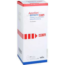 Abbildung: Apydan extent 600 mg Tabletten mit veränd.Wirkstofffrei 200 St, Tablette mit veränderter Wirkstofffreisetzung PZN 00714515