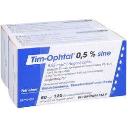 Abbildung: Tim Ophtal 0,5% sine Augentropfen 120X0.5 ml, Augentropfen PZN 00715578