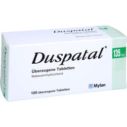 Abbildung: Duspatal überzogene Tabletten 100 St, Überzogene Tabletten PZN 00717577