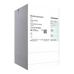 Abbildung: Mullkompressen Set 7,5x7,5 cm steril 8-fach 50X2 St, Kompressen PZN 00719375