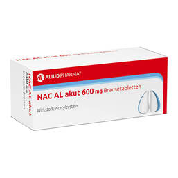 Abbildung: NAC AL akut 600 mg Brausetabletten Brausetabletten, 10 St PZN 00724784