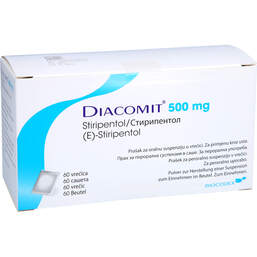 Abbildung: Diacomit 500 mg Pulver zur Herstellung einer Suspension zum Einnehmen 60 St, Pulver zur Herstellung einer Suspension zum Einnehmen PZN 00724956