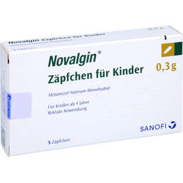 Abbildung: Novalgin Kindersuppositorien 5 St, Kinder-Suppositorien PZN 00731531