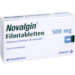 Abbildung: Novalgin Filmtabletten 20 St, Filmtabletten PZN 00731583