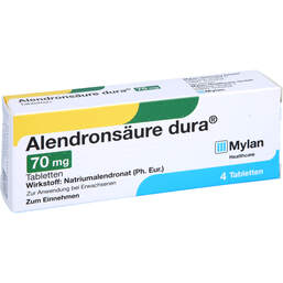 Abbildung: Alendronsäure dura 70 mg Tabletten 4 St, Tabletten PZN 00735345