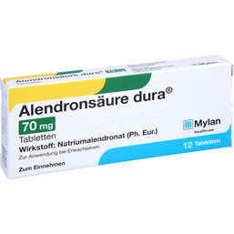 Abbildung: Alendronsäure dura 70 mg Tabletten 12 St, Tabletten PZN 00735351