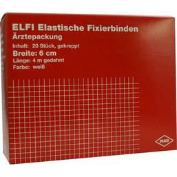 Abbildung: Dracoelfi elastisch Fixierbinde 6cmx4m gekreppt 20 St, Binden PZN 00736273