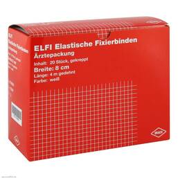 Abbildung: Dracoelfi elastisch Fixierbinde 8cmx4m gekreppt 20 St, Binden PZN 00736936