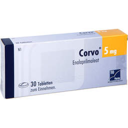 Abbildung: Corvo 5 mg Tabletten 30 St, Tabletten PZN 00737657