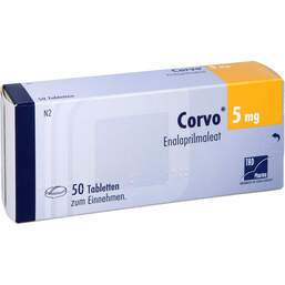 Abbildung: Corvo 5 mg Tabletten 50 St, Tabletten PZN 00737663