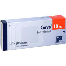 Abbildung: Corvo 10 mg Tabletten 30 St, Tabletten PZN 00737692