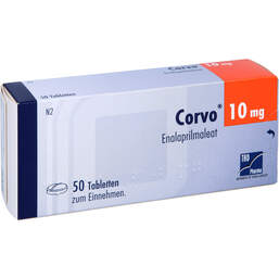 Abbildung: Corvo 10 mg Tabletten 50 St, Tabletten PZN 00737700