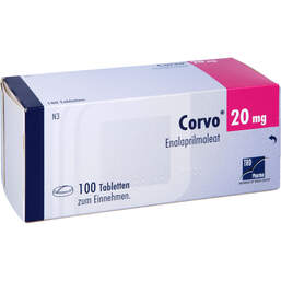 Abbildung: Corvo 20 mg Tabletten 100 St, Tabletten PZN 00737752