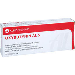 Abbildung: Oxybutynin AL 5 Tabletten 30 St, Tabletten PZN 00739509