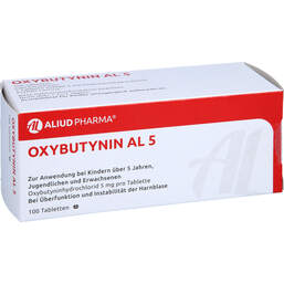 Abbildung: Oxybutynin AL 5 Tabletten 100 St, Tabletten PZN 00739521