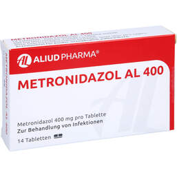 Abbildung: Metronidazol AL 400 Tabletten 14 St, Tabletten PZN 00739567