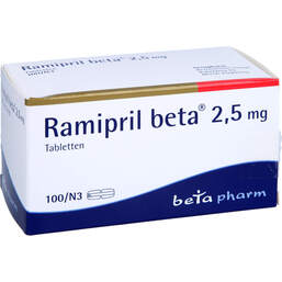 Abbildung: Ramipril beta 2,5 mg Tabletten 100 St, Tabletten PZN 00744491