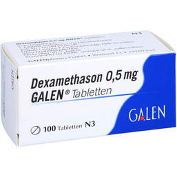 Abbildung: Dexamethason 0,5 mg Galen Tabletten 100 St, Tabletten PZN 00745496