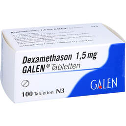 Abbildung: Dexamethason 1,5 mg Galen Tabletten 100 St, Tabletten PZN 00745527