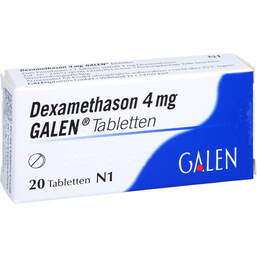 Abbildung: Dexamethason 4 mg Galen Tabletten 20 St, Tabletten PZN 00745740