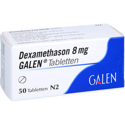 Abbildung: Dexamethason 8 mg Galen Tabletten 50 St, Tabletten PZN 00745763